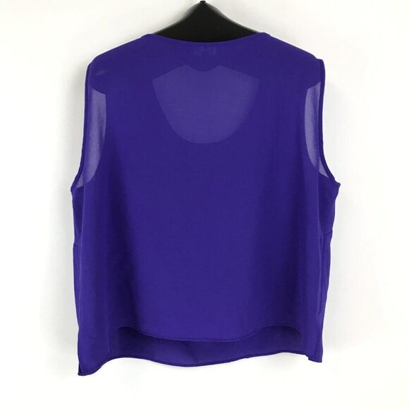 Montee Collection Embellished Sleeveless Blouse Women’s Plus Size 22W Purple - Picture 3 of 9